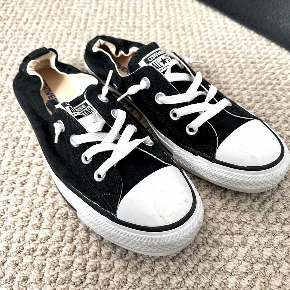 Converse Shoreline Women's Black Canvas Sneakers Size 9